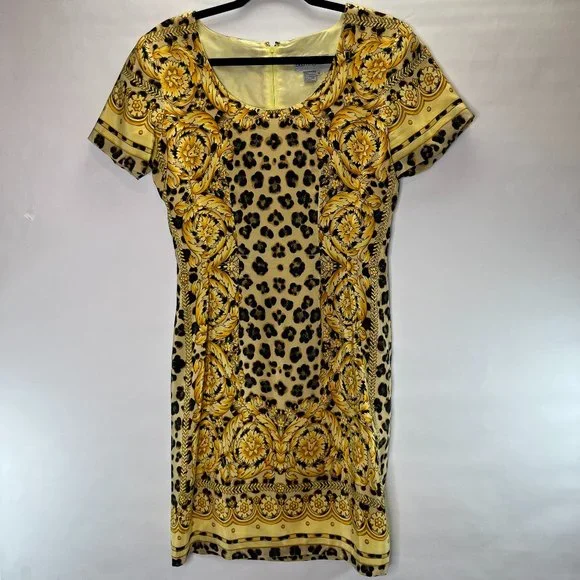 Bloomingdale's | Dresses | Bloomingdales Versace Style Silk Dress Womens  Size | Poshmark